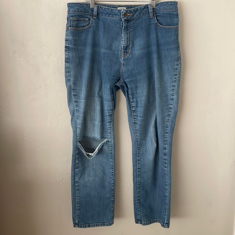 L.L. BEAN, Classic Fit, Distressed, Size 16